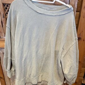 We The Free Beige Knit Top